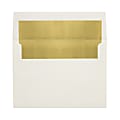 LUX Invitation Envelopes, A7, Peel & Stick Closure, Natural/Gold, Pack Of 50