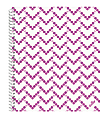 Office Depot® Brand Fashion Stellar Poly Notebook, 8" x 10 1/2", Wide Ruled, Pink/White, 80 Sheets