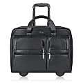 Solo® Franklin Leather Rolling Case For 15.6" Laptops, Black