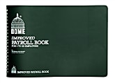 Dome® Payroll Book, 6 1/2" x 10", 1-25 Employees, Green