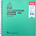 Dome Tax Deduction File Book - 9 3/4" x 11" Sheet Size - Lime, Turquoise - Recycled - 1 Each