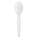 Genuine Joe Heavyweight Disposable Spoons - Disposable - White - 100/Box - 40 / Carton 1 thumbnail image