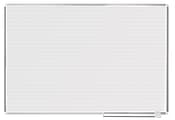 MasterVision® Planning Magnetic Dry-Erase Whiteboard With 1" Grid, 48" x 72", Aluminum Frame With Silver Finish