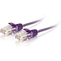 C2G 7ft Cat6 Snagless Unshielded (UTP) Slim Ethernet Cable - Cat6 Network Patch Cable - PoE - Purple - 7 ft Category 6 Network Cable  - 01183 1 thumbnail image