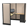 Cube Solutions Commercial-Grade Full-Height L-Shaped Space-Saver Cubicle, Single Cubicle