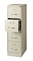 OfficeMax® Commercial Letter Size Vertical File Cabinet, 4-Drawers, 52"H x 15"W x 22"D, Putty 1 thumbnail image