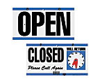 Cosco® Open/Closed/Will Return With Clock Sign, 6" x 11 1/2"