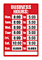 Cosco® "Business Hours" Sign Kit, 8" x 12" 1 thumbnail image