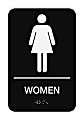 Cosco® ADA Men/Women Combo Pack Restroom Signs, 6" x 9", Pack Of 2 1 thumbnail image