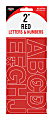 Creative Start® Self-Adhesive Letters, Numbers and Symbols, 2", Helvetica, Red, Pack of 133 1 thumbnail image