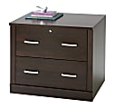 Sauder® Office Port 33-1/8"W x 23-1/2"D Lateral 2-Drawer File Cabinet, Dark Alder