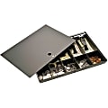 MMF Cash Drawer Tray with Locking Cover - 1 x Cash Tray - Black - Plastic 1 thumbnail image