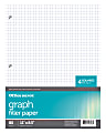 Office Depot® Brand Quadrille-Ruled Notebook Filler Paper, 8 1/2" x 10 1/2", White, Pack Of 80 Sheets