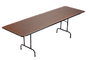 Correll Folding Table, 30" x 96", Walnut/Black 1 thumbnail image