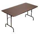 Correll Folding Table, 29" x 60", Walnut/Black