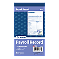 Adams® Carbonless Employee Payroll Record Book, 2-Part, 4 3/16" x 7 3/16", White/Canary, 55 Page Sets 1 thumbnail image