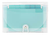 Office Depot® Brand Plastic Polypropylene Accordion Expanding File, 13 Pocket, Expansion 6", Nonstandard size, Teal, Pack of 1 1 thumbnail image