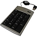 Adesso AKP-150 USB Mobile Mini Keypad - USB - 19 Keys - Silver
