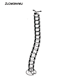 Z-Line Designs Z-Tech Modular Wire Management Spine, 30 3/4"H x 31 1/2"W, Silver