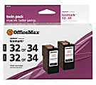 OMX Ink Lexmark 32 Twin Remanufactured Ink Cartridge, Black 1 thumbnail image