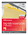 Office Depot® Brand Insertable Tab Dividers, 5 Tab, Buff Paper, Clear 1 thumbnail image