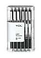 TUL® GL Series Retractable Gel Pens, Fine Point, 0.5 mm, Silver Barrel, Black Ink, Pack Of 12 Pens 1 thumbnail image