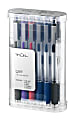 TUL® Retractable Gel Pens, Medium Point, 0.7 mm, Silver Barrel, Assorted Inks, Pack Of 12 Pens