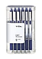 TUL® GL Series Retractable Gel Pens, Fine Point, 0.5 mm, Silver Barrel, Blue Ink, Pack Of 12 Pens 1 thumbnail image