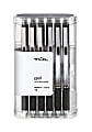TUL® GL Series Retractable Gel Pens, Medium Point, 0.7 mm, Silver Barrel, Black Ink, Pack Of 12 Pens 1 thumbnail image