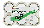 OfficeMax High Performance Crystal Clear Packaging Tape, 1.88" x 54.6 yd., 6/pk. 1 thumbnail image