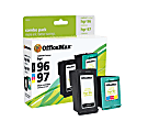 OfficeMax Black/Tri-Color Ink Cartridge Combo Pack Compatible with HP 96/97 (C9353FN) 1 thumbnail image