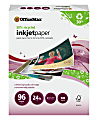 OfficeMax Recycled Inkjet Paper, 96 Bright, 500 Sheets/Ream, 8 1/2" x 11", 24 lb.