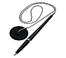 OfficeMax Chain Pen, Medium Point, Black Barrel, Black Ink