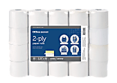 Office Depot® Brand Add Machine/Register Paper Rolls 2-1/4"x85', 2-Part White/Canary; 2-Ply Carbonless 1 thumbnail image