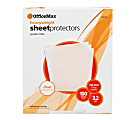 OfficeMax® Brand Heavyweight Top-Load Poly Sheet Protectors, Heavy Weight, 100/Box, Clear