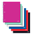 Office Depot® Brand Spiral Stellar Poly Notebook, 10 1/2" x 8", 3 Subject, Wide Ruled, 150 Sheets, Assorted Colors 1 thumbnail image