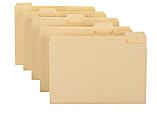 Office Depot® Brand Manila File Folders, 3/4" Expansion, 1/5 Cut, Letter Size, Pack Of 100 Folders