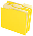 Office Depot® Brand 2-Tone File Folders, 1/3 Cut, Letter Size, Yellow, Box Of 100