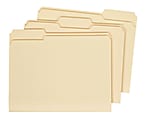 Office Depot® Brand Interior File Folders, Letter Size, 1/3-Cut Tab, Manila, Box Of 100 1 thumbnail image