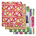 Divoga® 2-Pocket Paper Folder, Tropical Punch Collection, Letter Size, Assorted Colors