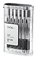 TUL® GL Series Retractable Gel Pens, Needle Point, 0.5 mm, Silver Barrel, Black Ink, Pack Of 12 Pens 1 thumbnail image