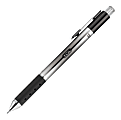 TUL® GL Series Retractable Gel Pens, Needle Point, 0.5 mm, Silver Barrel, Black Ink, Pack Of 4 Pens 1 thumbnail image