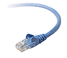 Belkin Cat.5e UTP Network Cable - 14 ft Category 5e Network Cable for Network Device - First End: 1 x RJ-45 Network - Male - Second End: 1 x RJ-45 Network - Male - 100 Mbit/s - Patch Cable - Gold Plated Contact - Blue