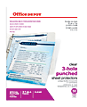 Office Depot® Heavyweight Sheet Protectors, 8 1/2" x 11", Clear, Pack Of 50