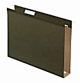 Office Depot® Brand Tab-View Extra-Capacity Box-Bottom Hanging Folders, Letter Size (8-1/2" x 11"), 2" Expansion, Green, Box Of 25