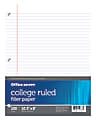 Office Depot® Brand Filler Paper, College Ruled, 92 Brightness, 16 Lb, Pack Of 100 Sheets 1 thumbnail image