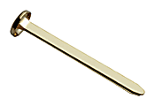 OfficeMax Solid Brass-Plated Round-Head Fasteners, Gold, 100/bx