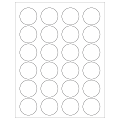 Tape Logic® Round Glossy Labels, LL207, 1 5/8", White, Case Of 3,000