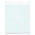OfficeMax Gummed Pad, 8 1/2" x 11", Wide Ruled, 50 Sheets, 100% Recycled, White, Pack Of 12 1 thumbnail image