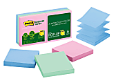 Post it® Greener Pop up Notes, 100% Recycled, 3" x 3", Helsinki, Pack Of 6 Pads 1 thumbnail image